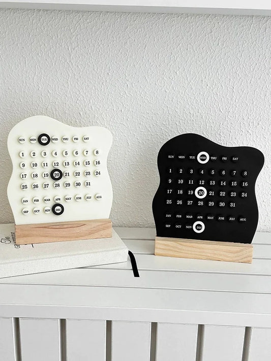 Cloud Wooden Desk Calendar